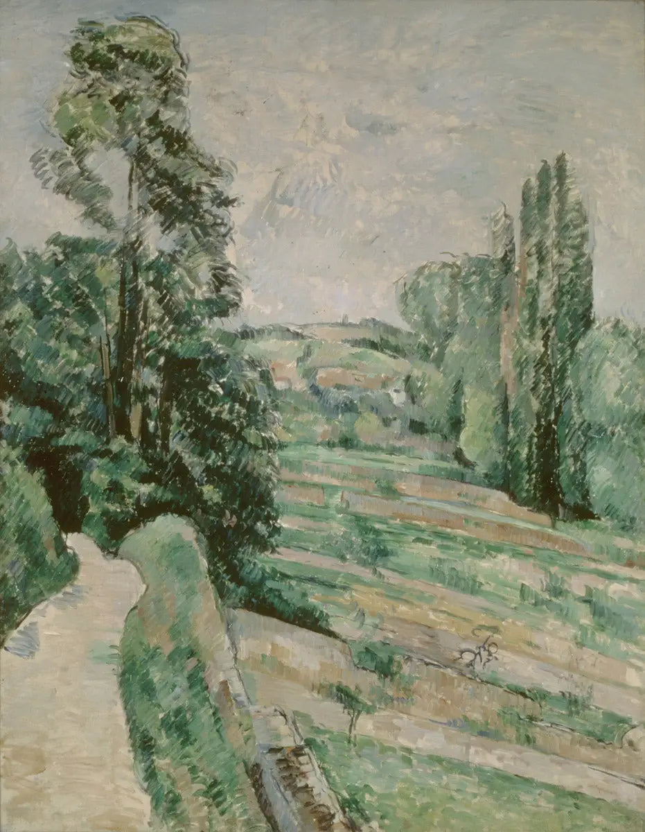 La Campagne d'Auvers-sur-Oise - Paul Cézanne image 1 reproduction artisanale de tableau