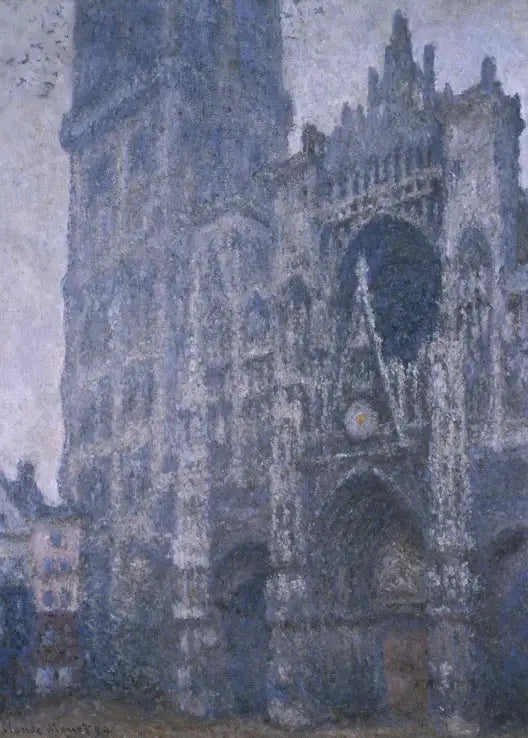 La Cathédrale de Rouen, le Portail et la tour d'Albane, Temps gris - Claude Monet