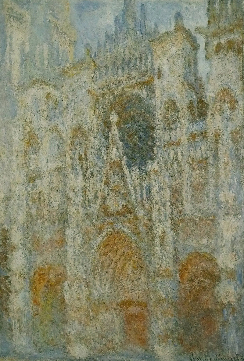 La Cathédrale de Rouen, le Portail, Soleil matinal ; Harmonie bleue - Claude Monet