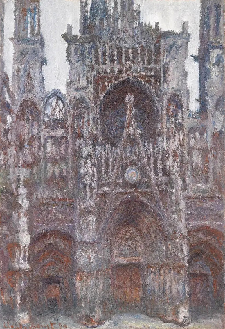 La Cathédrale de Rouen. Le portail vu de face, Harmonie brune - Claude Monet
