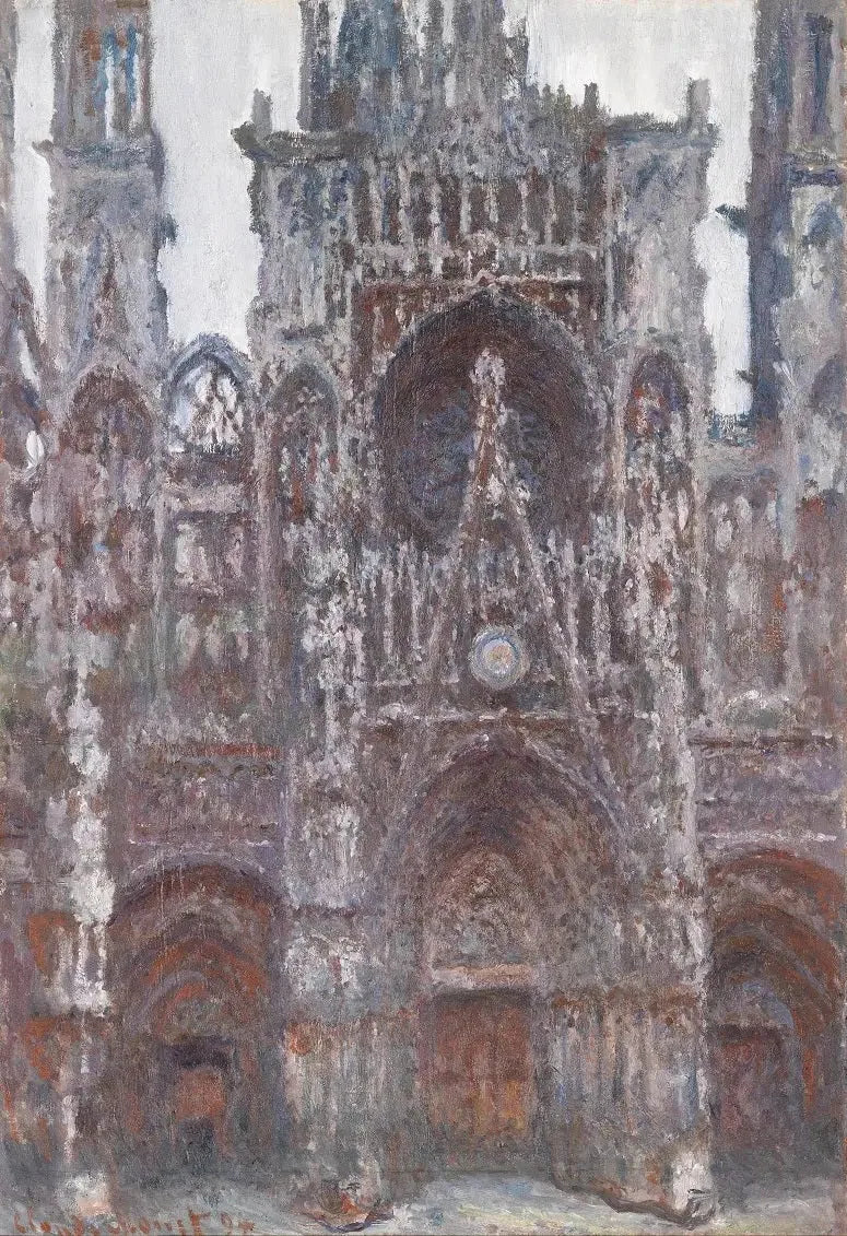 La Cathédrale de Rouen. Le portail vu de face, Harmonie brune - Claude Monet