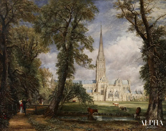 La Cathédrale de Salisbury vues des jardins de l'évêque, 1826 - John Constable - Reproductions de tableaux et peintures haut de gamme