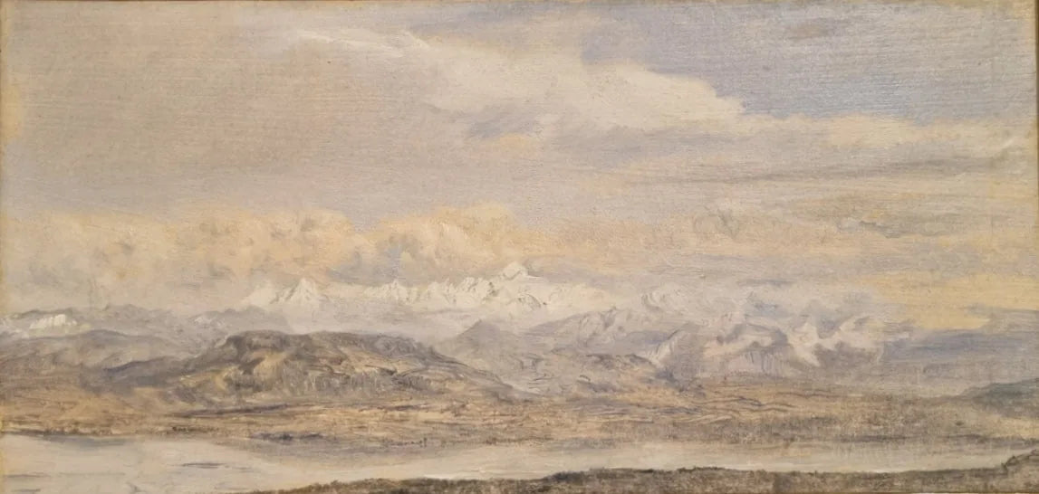 La Chaîne du Mont Blanc vue du col de la Faucille - Théodore Rousseau image 1 tableau peint à l’huile sur toile