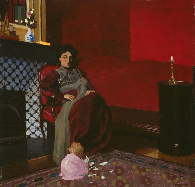 La Chambre rouge, Étretat - Félix Vallotton