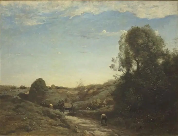 La Charrette, souvenir de Marcoussis - Jean-Baptiste Camille Corot