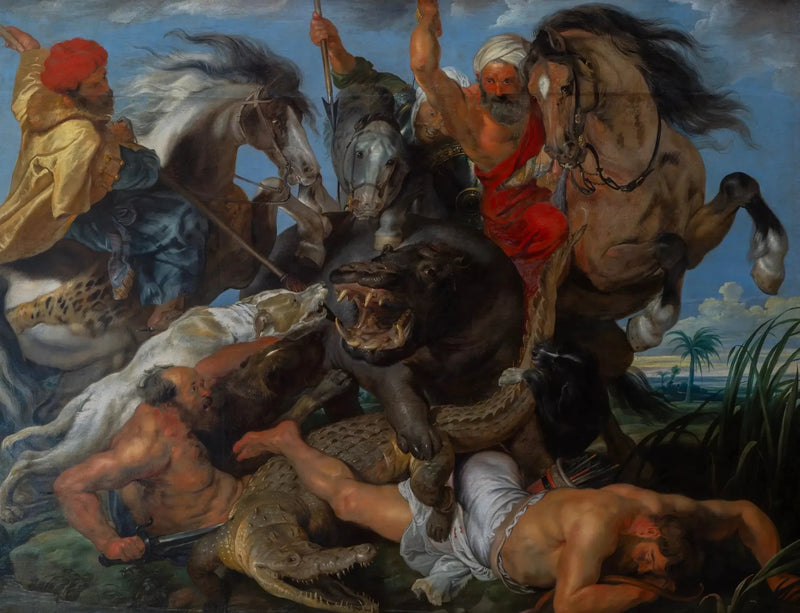 La Chasse à l'hippopotame et au crocodile - Peter Paul Rubens
