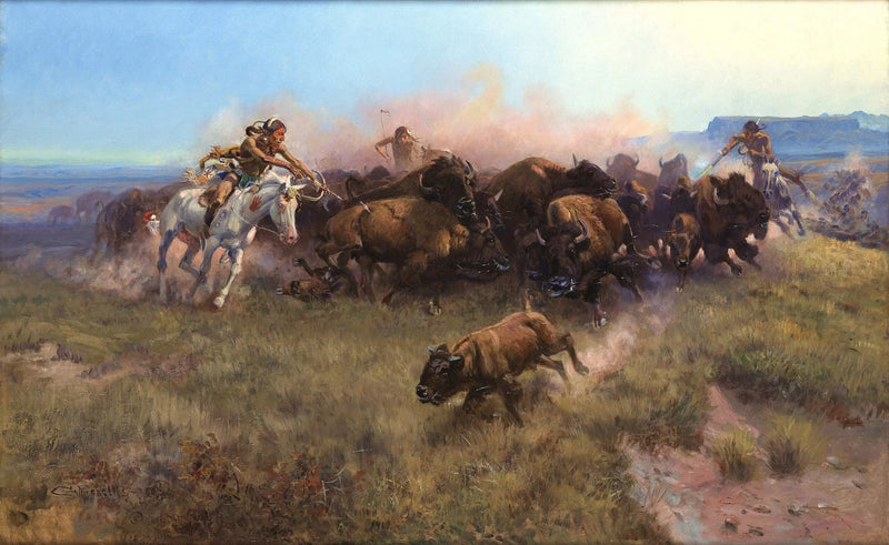 La chasse au bison [n° 39] - Charles Marion Russell