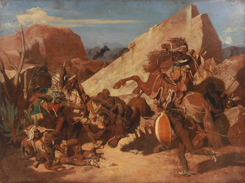 La Chasse aux lions chez les Indiens - Jean-Léon Gérôme