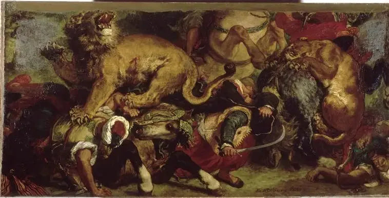 La Chasse aux lions - Eugène Delacroix