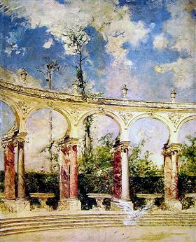 La Colonnade à Versailles - Giovanni Boldini