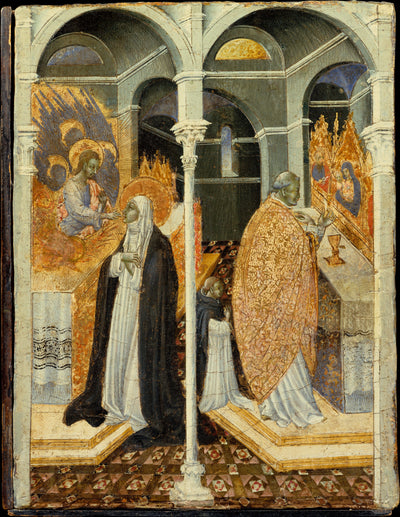 La communion miraculeuse de sainte Catherine de Sienne - Giovanni di Paolo - Alpha Reproduction