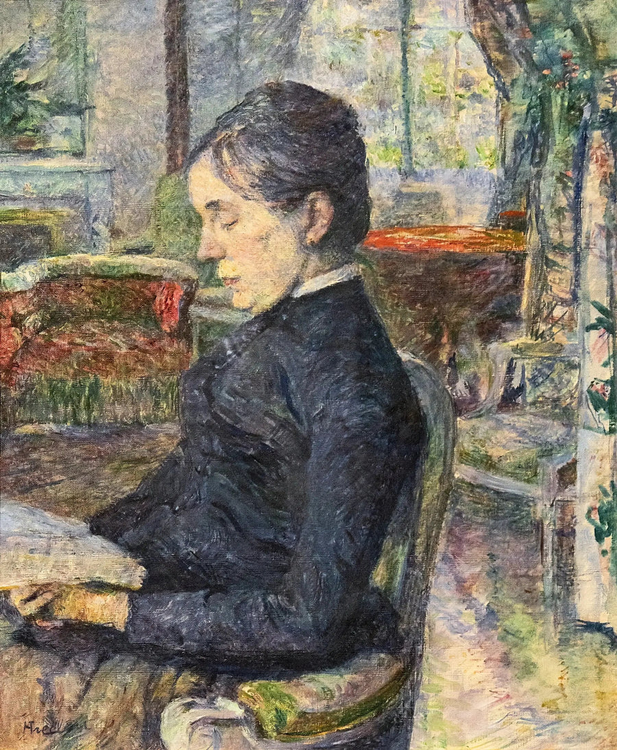 La Comtesse Adèle de Toulouse-Lautrec dans le salon du Château de Malromé - Henri de Toulouse-Lautrec