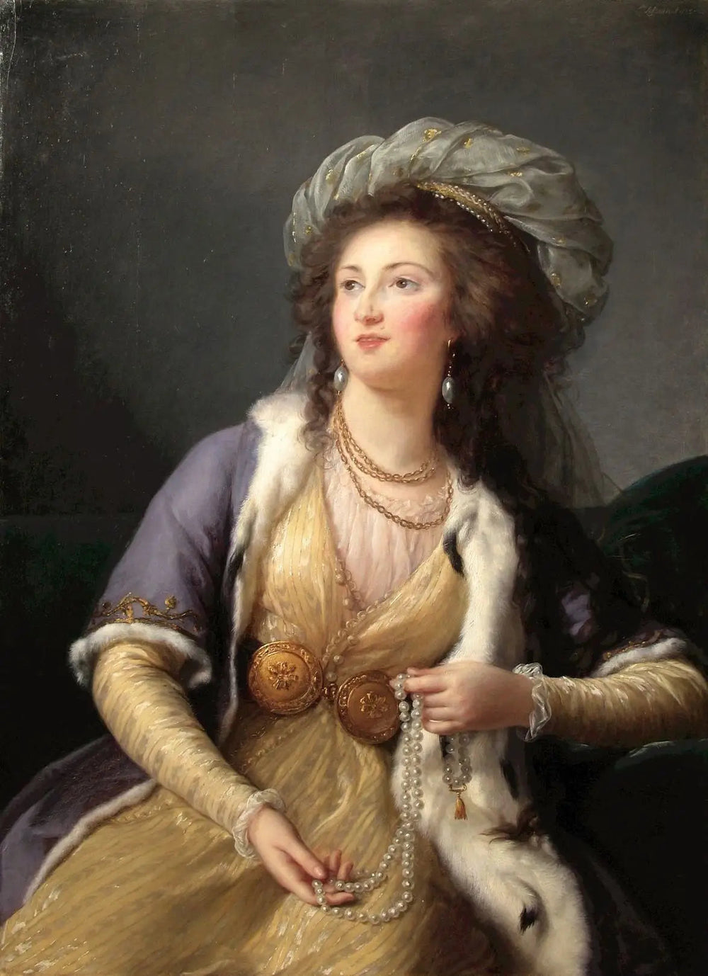 La Comtesse de Clermont-Tonnerreen sultane - Élisabeth Vigée Le Brun image 1 tableau peint à l’huile sur toile