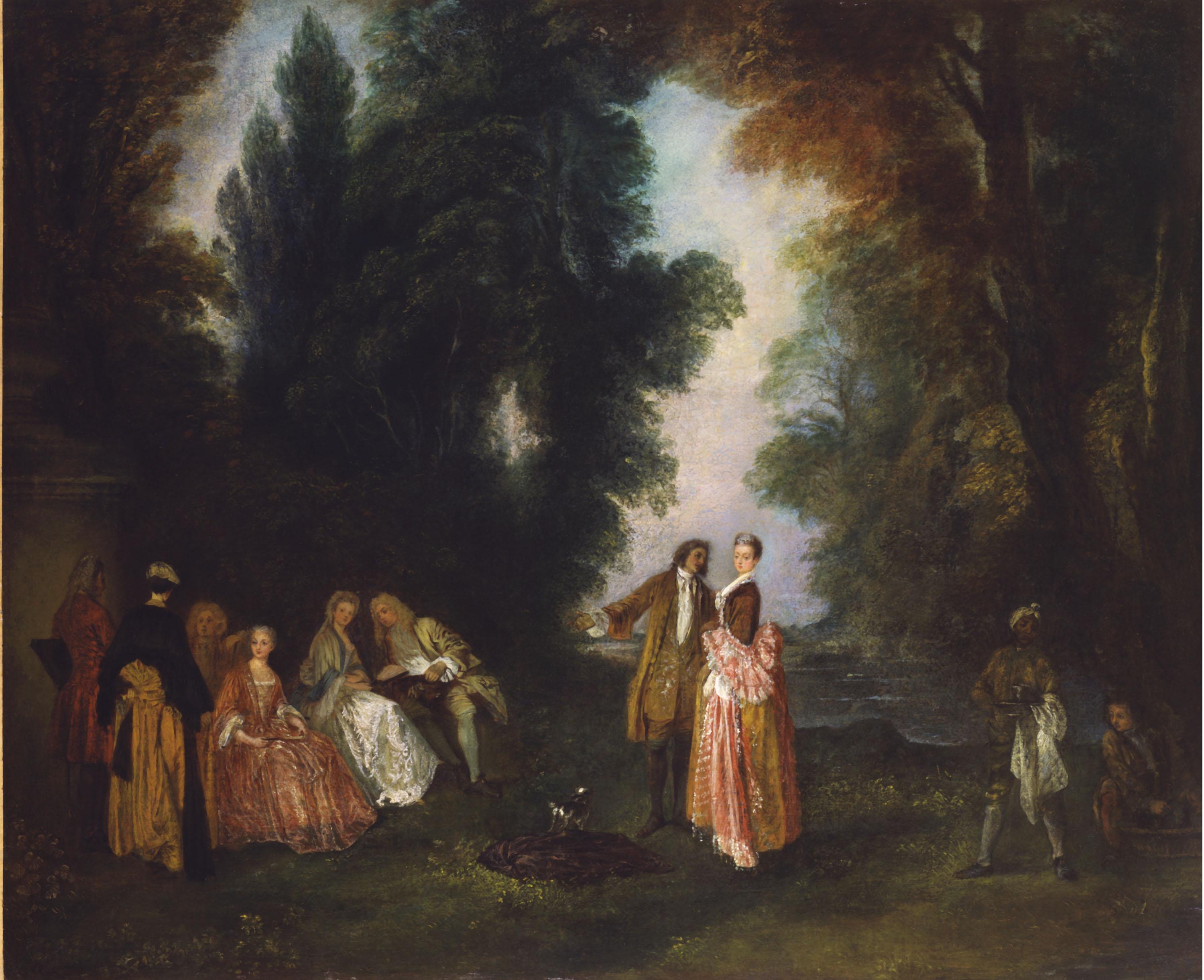 La Conversation - Antoine Watteau image 1 reproduction réalisée par Alpha Reproduction