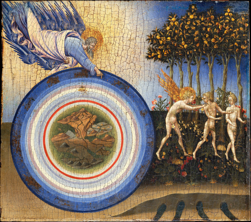 La Création du monde, et Adam et Ève chassés du paradis terrestre - Giovanni di Paolo