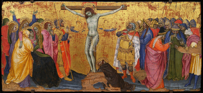 La Crucifixion avec saint François agenouillé portant les stigmates - Taddeo di Bartolo
