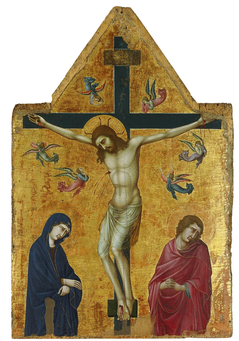 La Crucifixion avec la Vierge, saint Jean et les anges - Ugolino di Nerio
