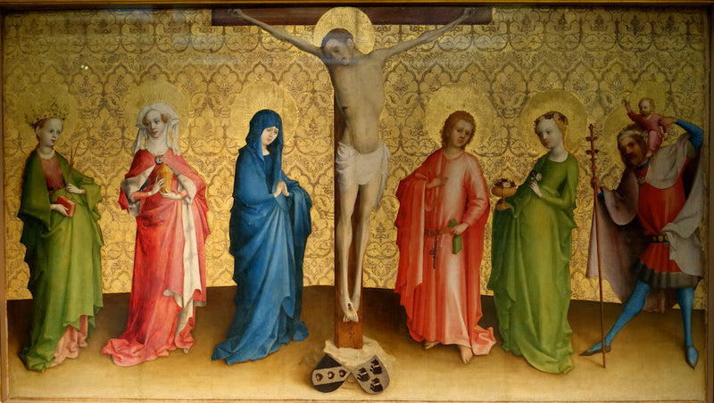 La crucifixion du Christ avec les saints - Stefan Lochner