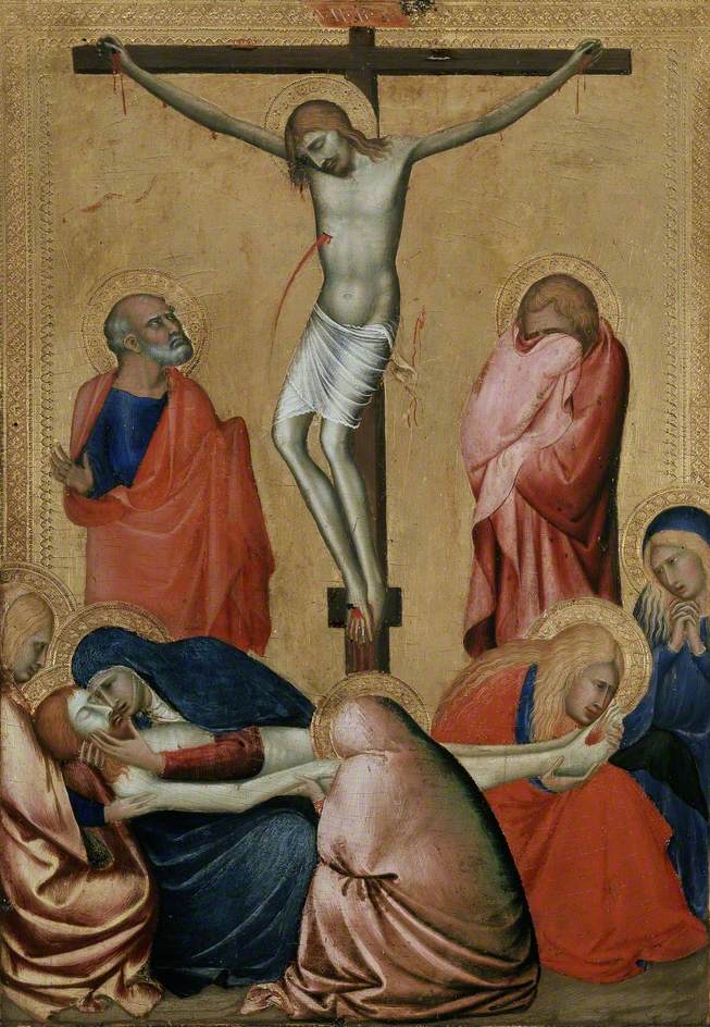 La Crucifixion et la Lamentation - Barna da Siena