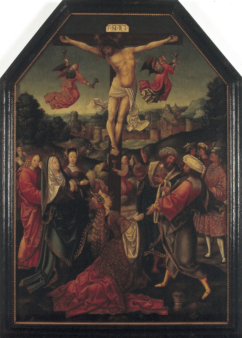 La crucifixion - Jacob Cornelisz van Oostsanen