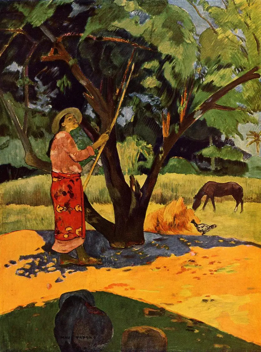 Reproduction du tableau « La Cueillette des citrons - Paul Gauguin » par Alpha Reproduction en peinture à l’huile