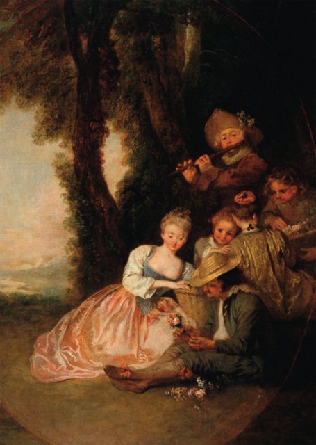 La déclaration attendue - Antoine Watteau