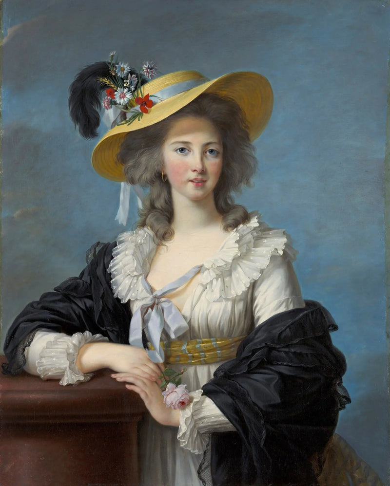 La duchesse de Polignac coiffée d'un chapeau de paille - Élisabeth Vigée Le Brun