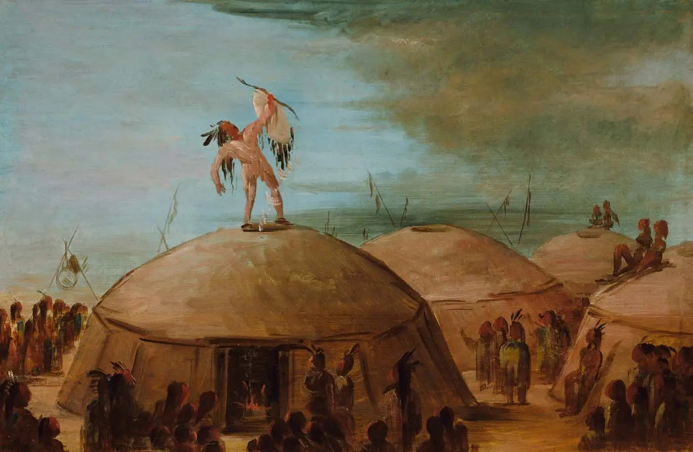La fabrication de la pluie chez les Mandan - George Catlin - Alpha Reproduction