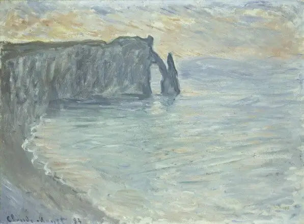 La falaise d'Aval avec la porte et l'aiguille - Claude Monet