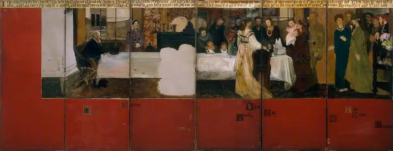 La famille Epps (paravent) - Lawrence Alma-Tadema