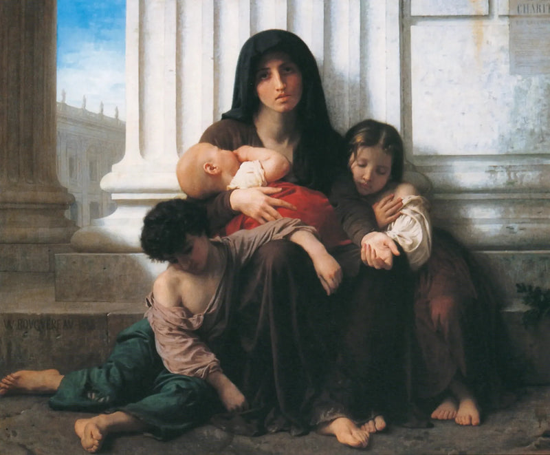 La famille indigente (réduction) - Bouguereau