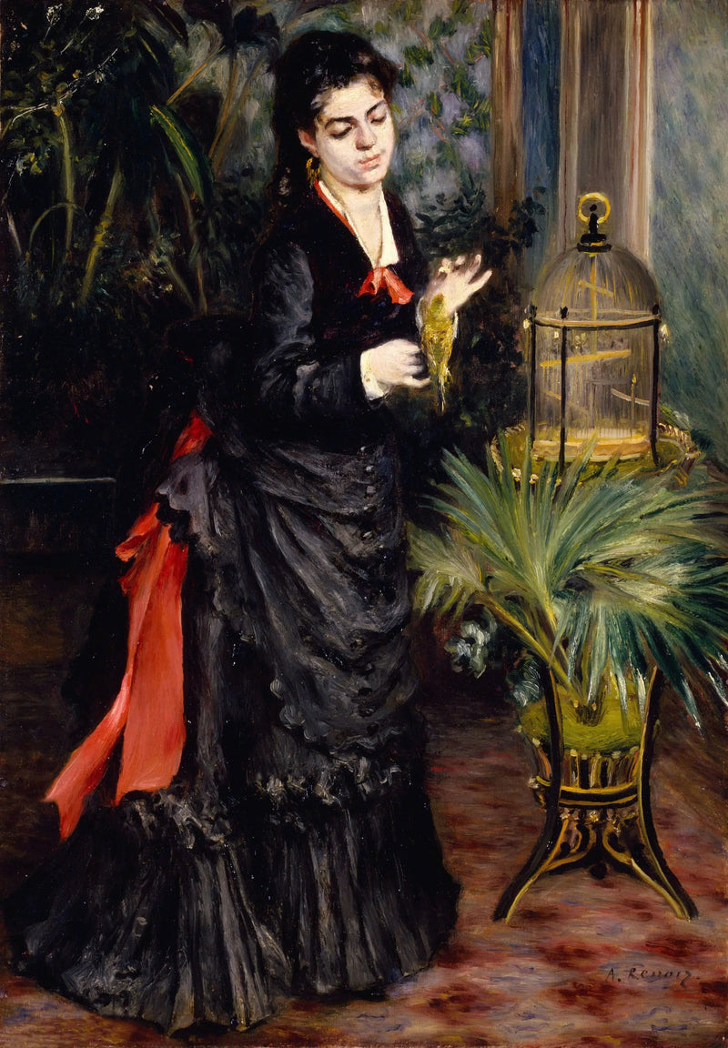 La Femme à la Perruche - Pierre-Auguste Renoir