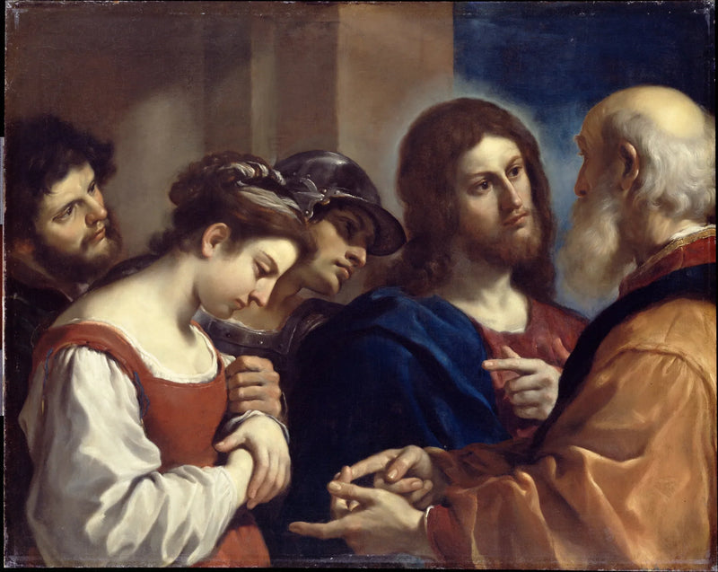 La femme adultère - Guercino
