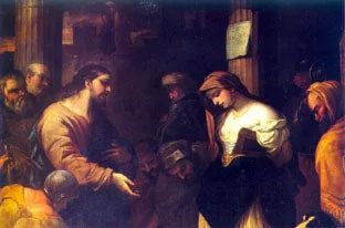 La femme adultère - Luca Giordano