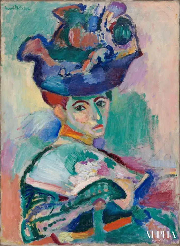 La femme au chapeau 1905 - Matisse - Reproductions de tableaux et peintures haut de gamme