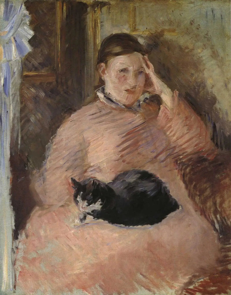 La Femme au chat - Édouard Manet