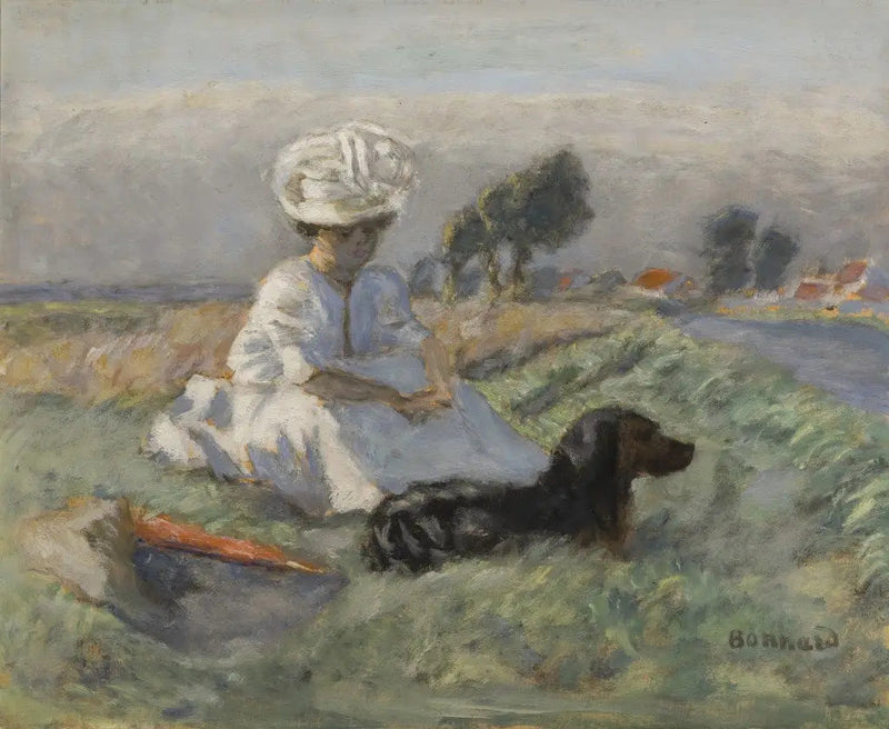 La femme au chien - Pierre Bonnard