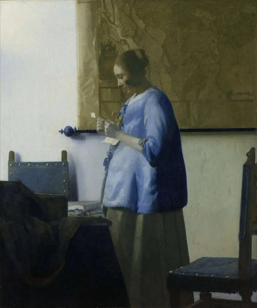 La Femme en bleu lisant une lettre - Johannes Vermeer