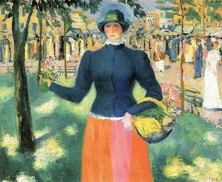 La Fille aux Fleurs II - Kazimir Malevich - Alpha Reproduction
