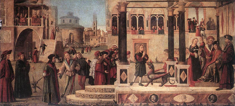 La fille de l'empereur Gordien est exorcisé par saint Triphun - Vittore Carpaccio