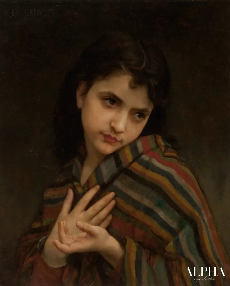 La frileuse - William Bouguereau Reproductions de tableaux à la peinture à l’huile