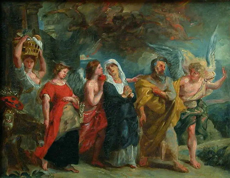 La Fuite de Loth - Eugène Delacroix