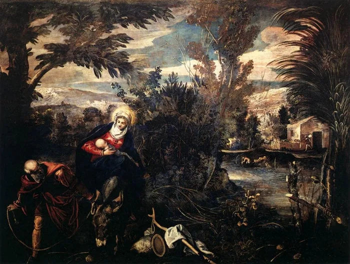 La fuite en Égypte - Jacopo Tintoretto image 1 reproduction d’œuvre d’art à l’huile