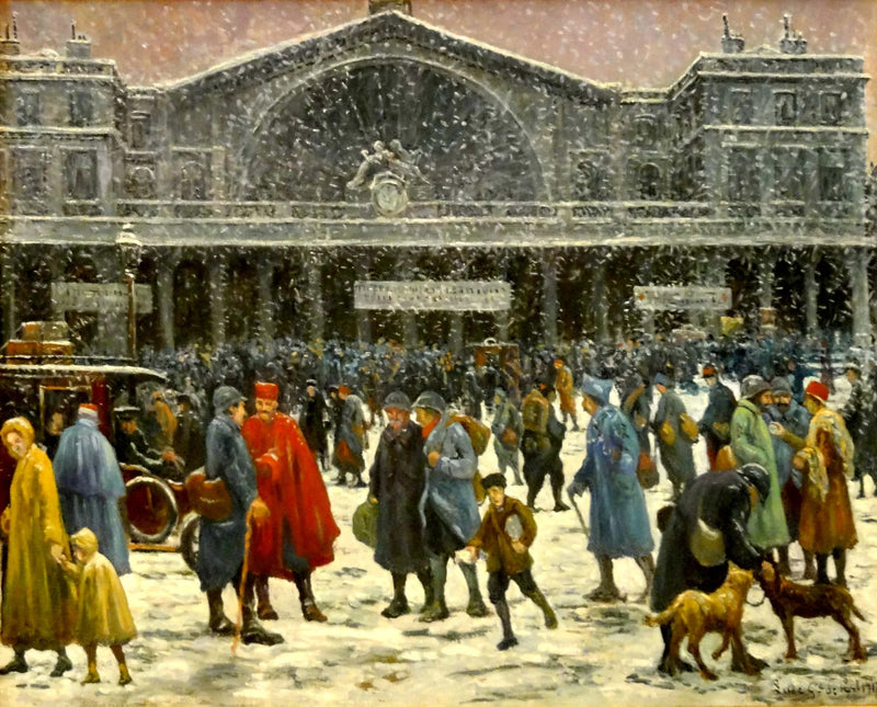 La gare de l'Est sous la neige - Maximilien Luce
