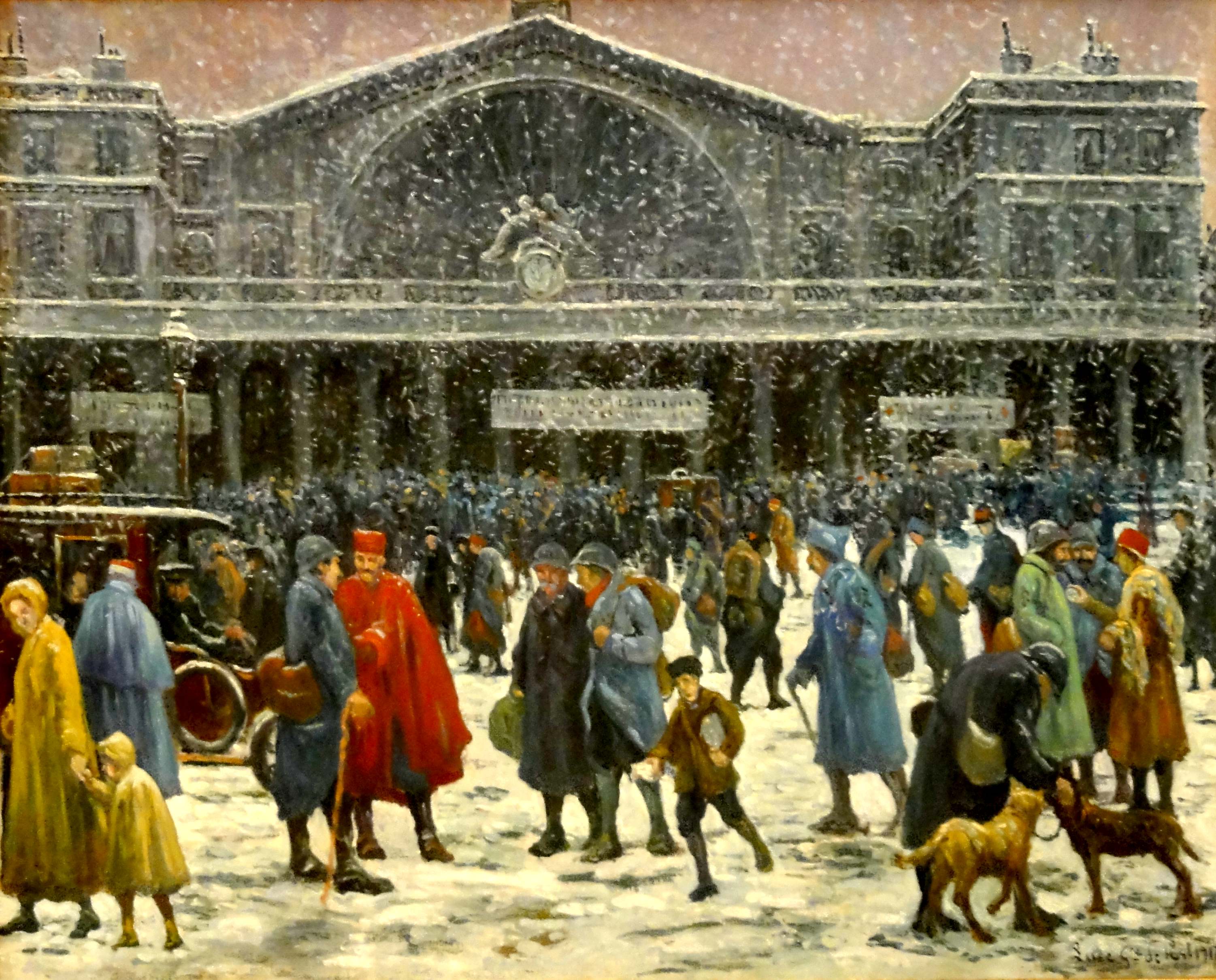 La gare de l'Est sous la neige - Maximilien Luce