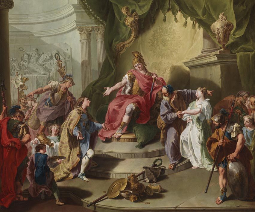 La générosité de Scipion - Giovanni Battista Pittoni image 1 copie de tableau peinte à la main