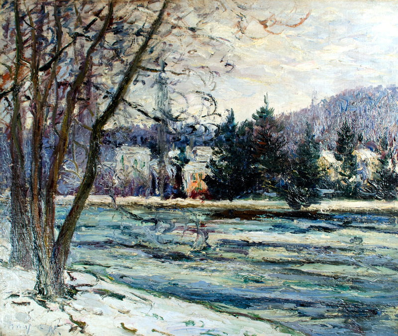 La glace, étang de Ville d'Avray - Maxime Maufra