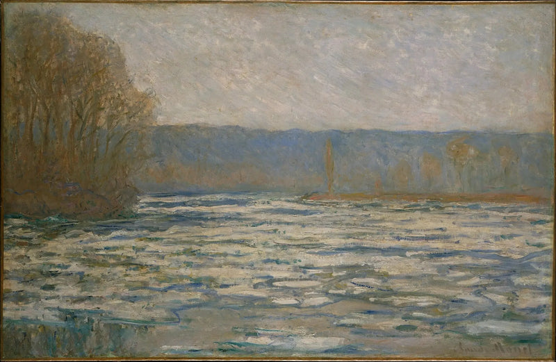 La glace se décompose sur la Seine près de Bennecourt - Claude Monet