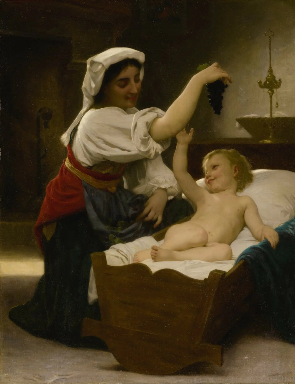 La grappe de raisin (première réduction) - Bouguereau image 1 copie peinte à la main à l’huile