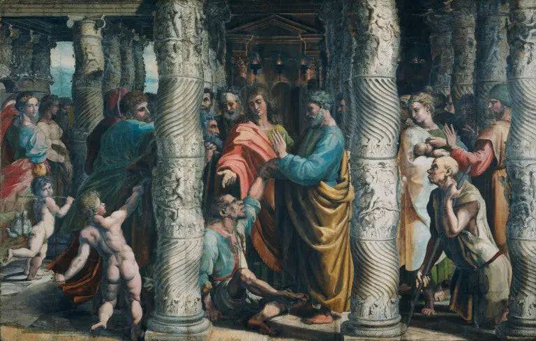 La guérison de l'homme boiteux - Raphaël Sanzio
